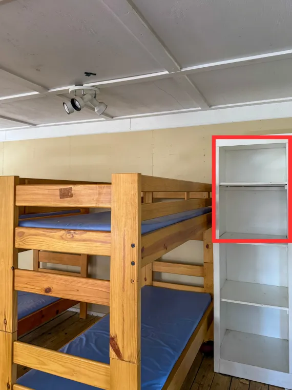 An image showing two cubby spaces.