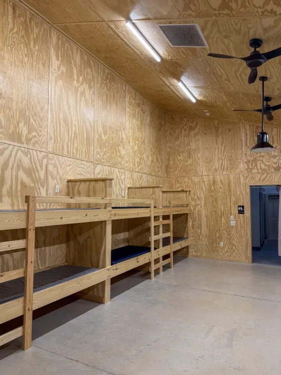 An image of bunks in Cabin 8.